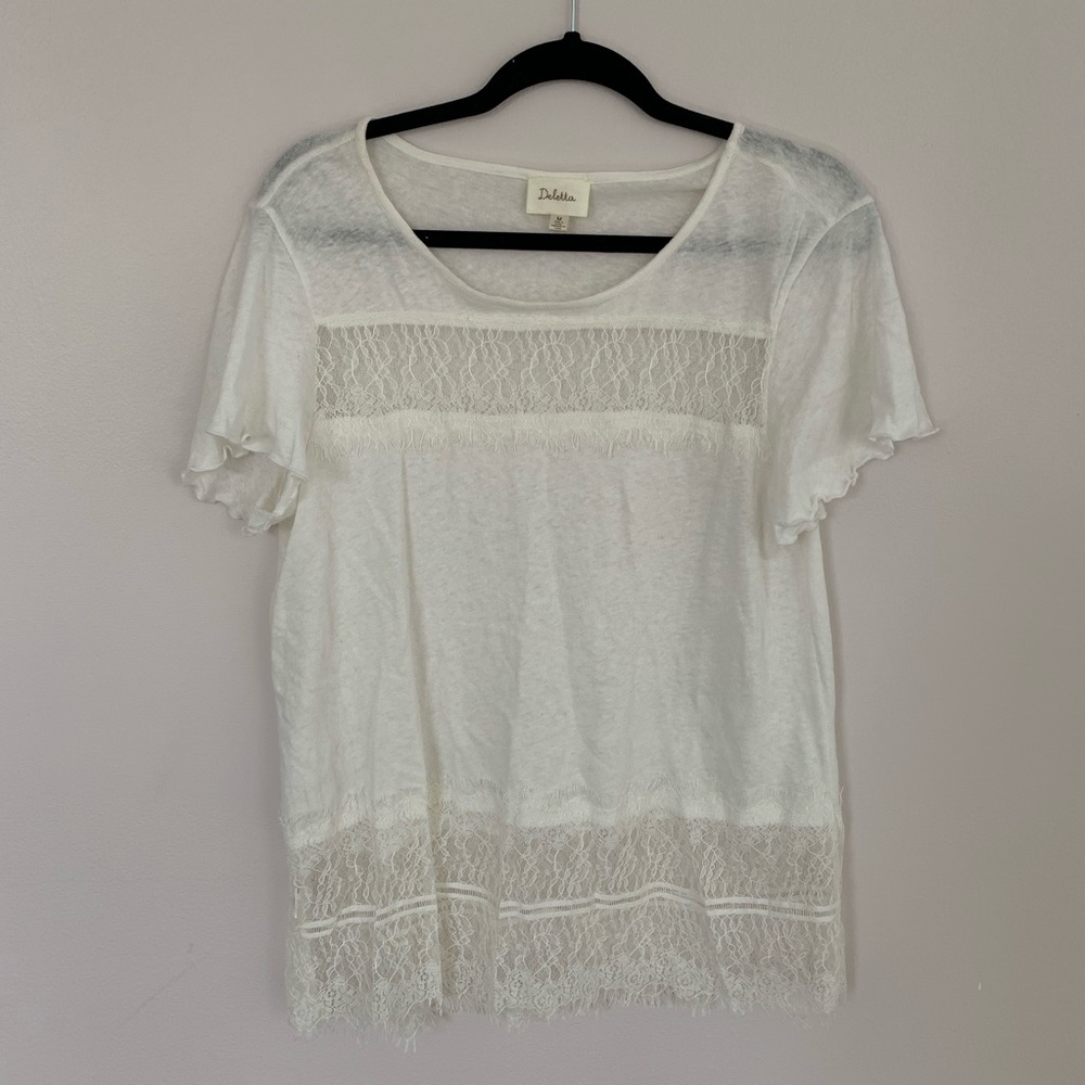Cream lace top
